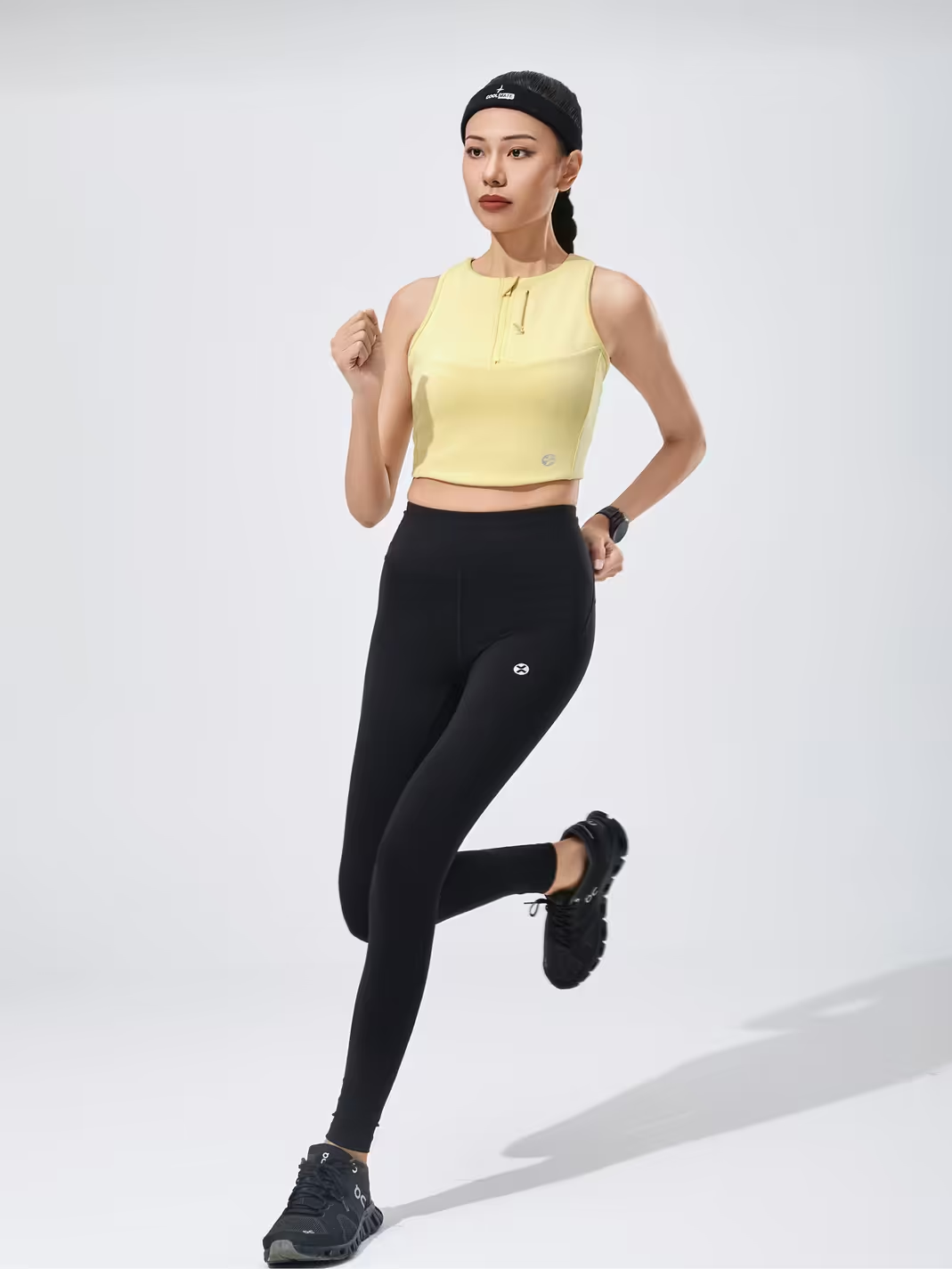 Áo Crop top Tank nữ Chạy bộ khoá zip - Ảnh 4